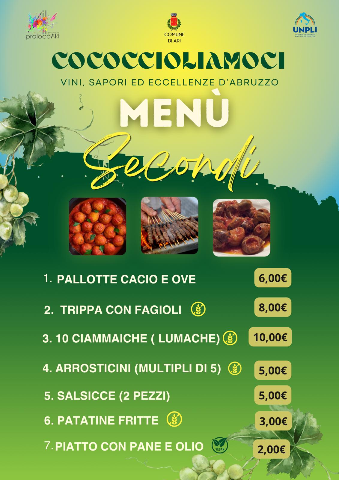 Menù Secondi - Cococcioliamoci